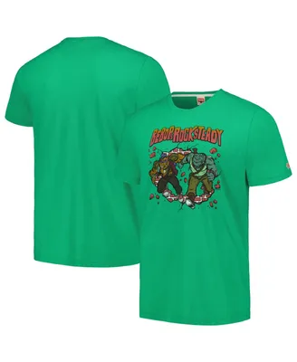Men's and Women's Homage Green Teenage Mutant Ninja Turtles Bebop and Rocksteady Tri-Blend T-shirt