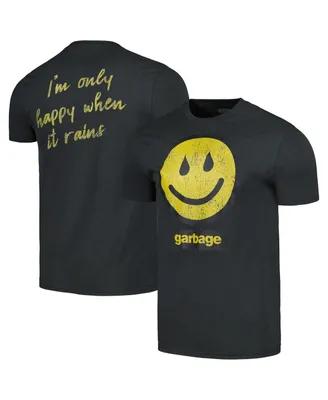 Men's Charcoal Garbage Rain Smiley T-shirt