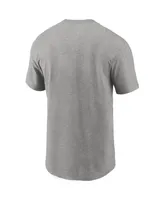 Men's Nike Heathered Gray Carolina Panthers Primary Logo T-shirt