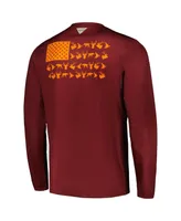 Men's Columbia Maroon Virginia Tech Hokies Terminal Shot Omni-Shade Long Sleeve T-shirt