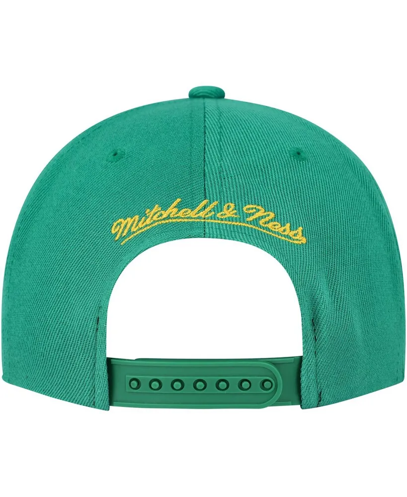Men's Mitchell & Ness Kelly Green Boston Celtics Hardwood Classics Asian Heritage Scenic Snapback Hat