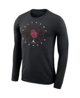 Men's Jordan Black Oklahoma Sooners Basketball Icon Legend Performance Long Sleeve T-shirt