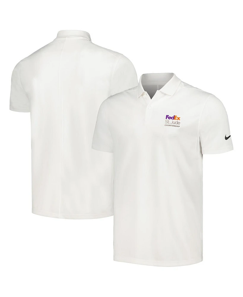 Men's Nike White FedEx St. Jude Championship Victory Performance Polo Shirt