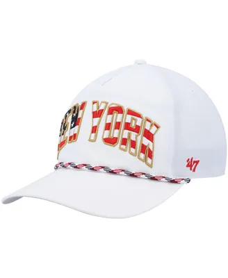 Men's '47 Brand White New York Giants Hitch Stars and Stripes Trucker Adjustable Hat