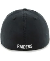 Men's '47 Brand Black Las Vegas Raiders Gridiron Classics Franchise Legacy Fitted Hat