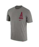 Men's Nike Heather Gray Arkansas Razorbacks Campus Letterman Tri-Blend T-shirt