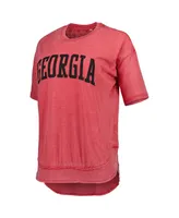 Women's Pressbox Red Georgia Bulldogs Arch Poncho T-shirt