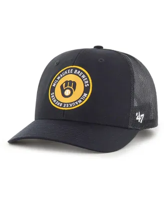 Men's '47 Brand Navy Milwaukee Brewers Unveil Trucker Adjustable Hat