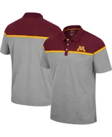 Men's Colosseum Heather Gray Minnesota Golden Gophers Chamberlain Polo Shirt