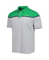 Men's Colosseum Heather Gray Oregon Ducks Chamberlain Polo Shirt