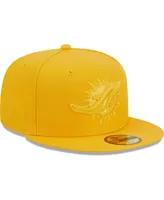 Men's New Era Gold Miami Dolphins Color Pack 59FIFTY Fitted Hat