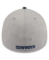 Men's New Era Heather Silver Dallas Cowboys Stripe 39THIRTY Flex Hat