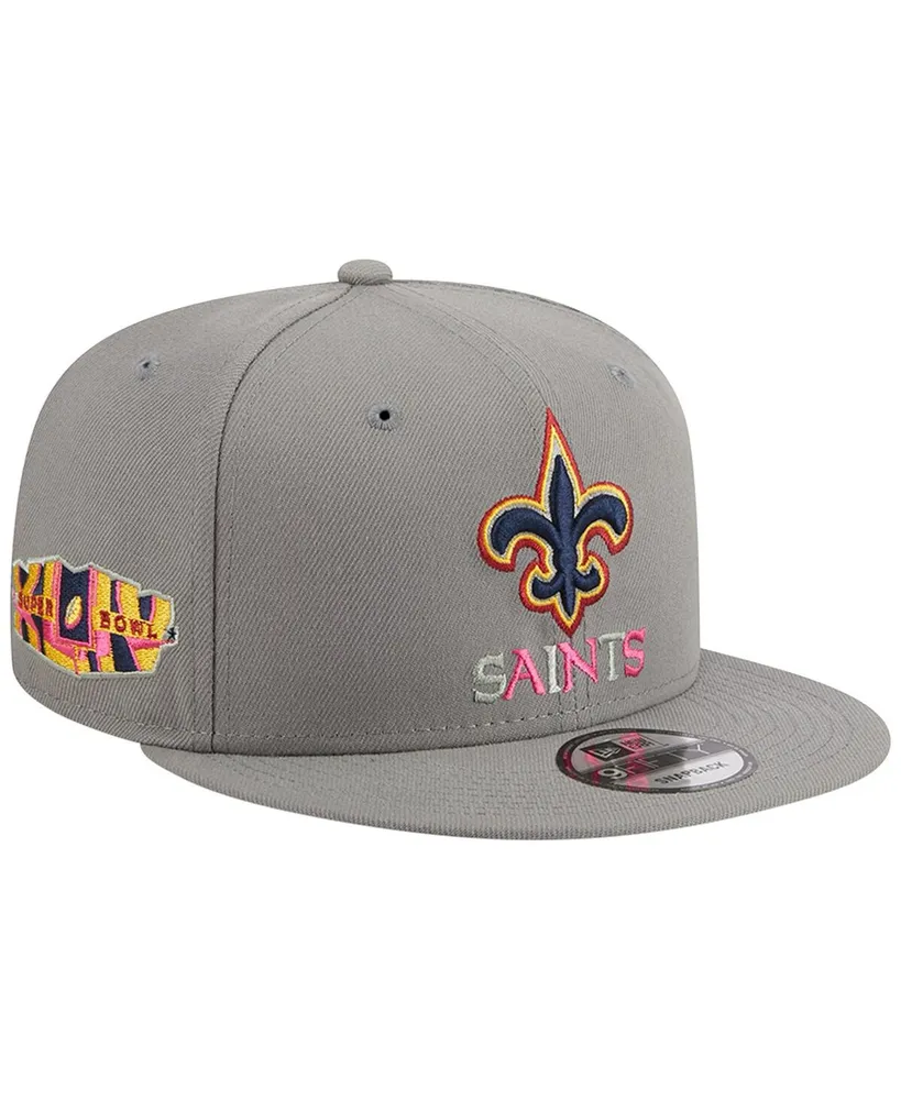 Men's New Era Gray New Orleans Saints Color Pack Multi 9FIFTY Snapback Hat