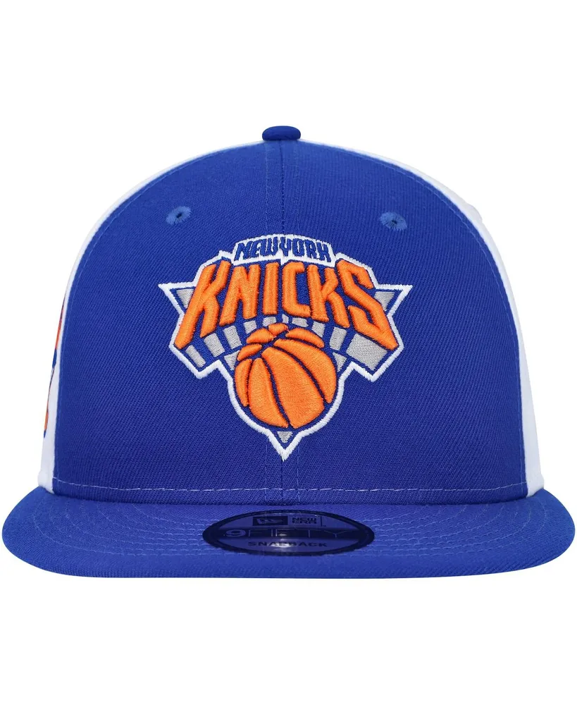 Men's New Era Blue New York Knicks Pop Panels 9FIFTY Snapback Hat