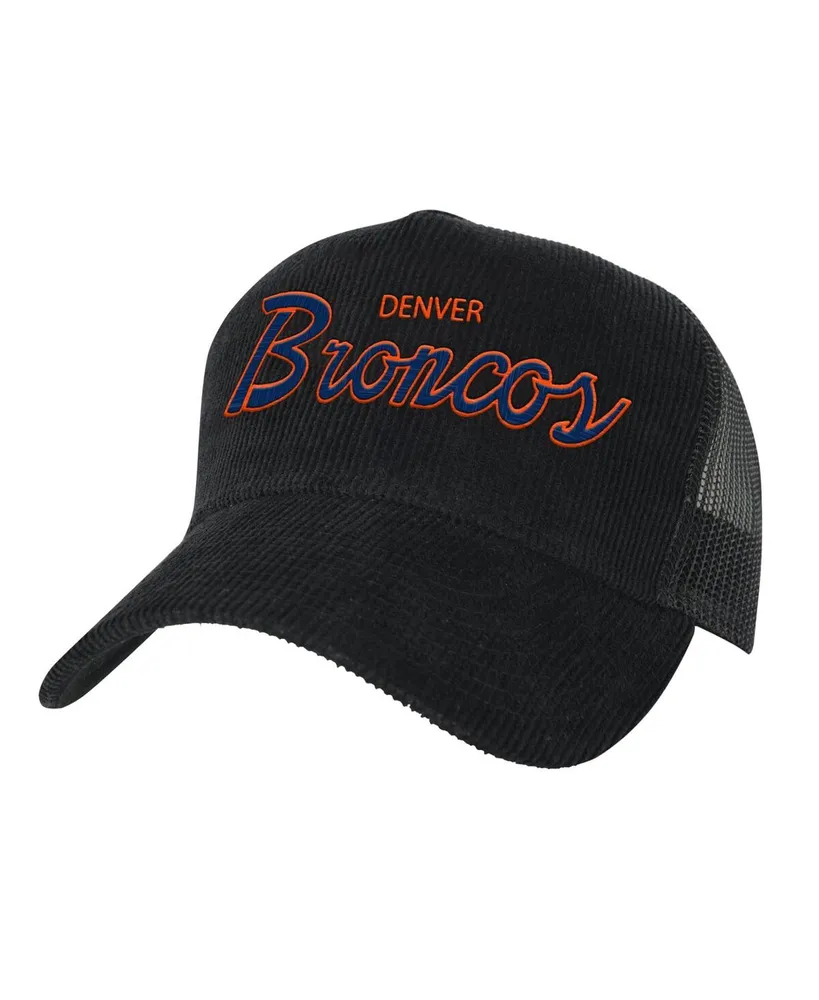 Big Boys and Girls Mitchell & Ness Black Denver Broncos Times Up Precurved Trucker Adjustable Hat