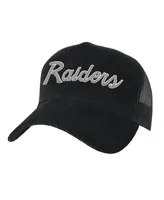 Big Boys and Girls Mitchell & Ness Black Las Vegas Raiders Times Up Precurved Trucker Adjustable Hat