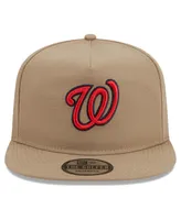 Men's New Era Khaki Washington Nationals Golfer Adjustable Hat