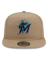 Men's New Era Khaki Miami Marlins Golfer Adjustable Hat