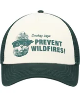 Men's American Needle Green, Cream Smokey the Bear Sinclair Snapback Hat