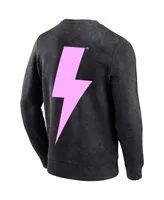 Men's Black Ac, Dc Bolt Washed Pullover Sweatshirt