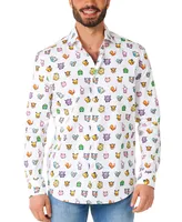 OppoSuits Men's Long-Sleeve Pixel Pokemon Graphic Shirt