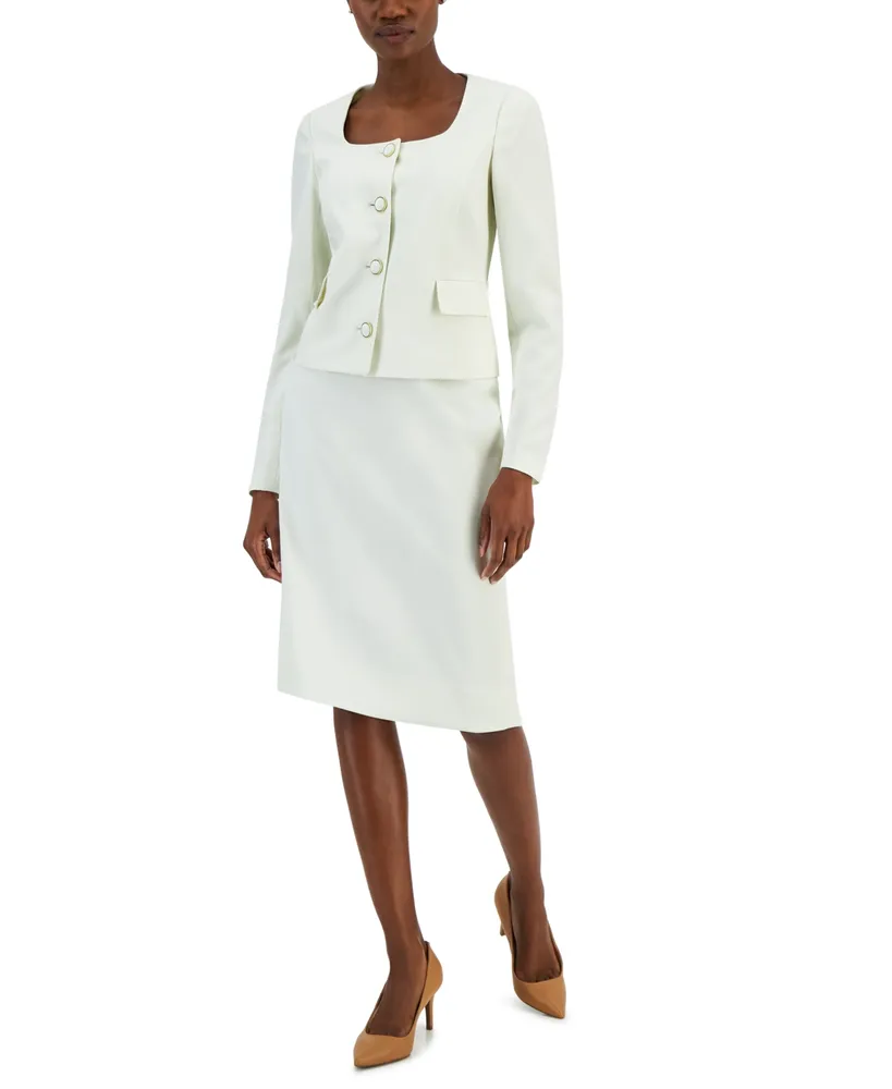 Nipon Boutique Women's Scoop-Neck Jacket & Pencil Skirt Suit