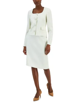 Nipon Boutique Women's Scoop-Neck Jacket & Pencil Skirt Suit