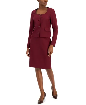 Nipon Boutique Women's Scoop-Neck Jacket & Pencil Skirt Suit