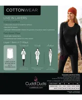 Cuddl Duds Women's Cottonwear Scoop-Neck Thumbhole Top