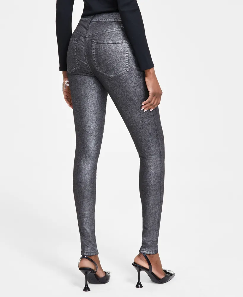 I.n.c. International Concepts Women's Metallic Skinny Jeans, Created for Macy's