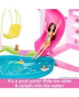 Barbie Dreamhouse, 75+ Pieces, Pool Party Doll House With 3 Story Slide - Multi