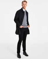 Calvin Klein Mens Car Coat Relaxed Fit Crewneck Sweater Slim Fit Shirt Slim Fit Stretch Jeans