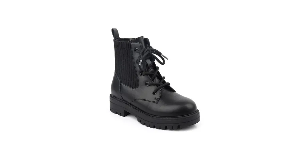 macy's black combat boots