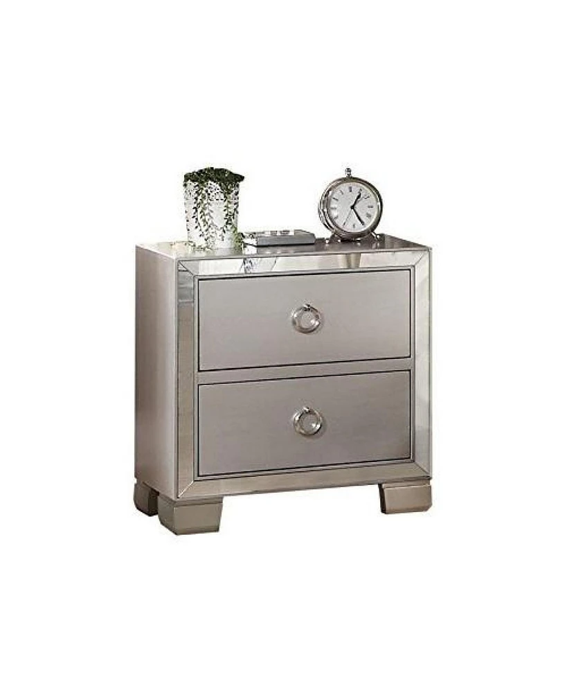 Simplie Fun Voeville Ii Nightstand In Platinum