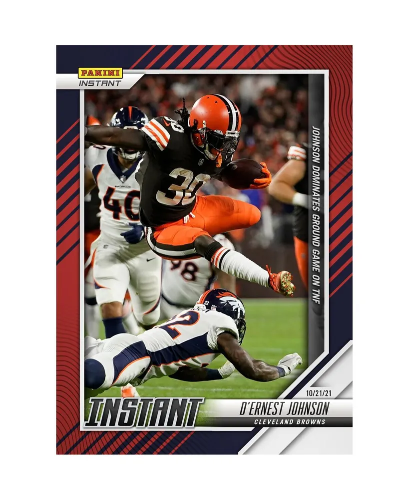 D'Ernest Johnson Cleveland Browns Parallel Panini America Instant Nfl Week 7 Dominates the Ground Game Single Trading Card - Limited Edition of 99