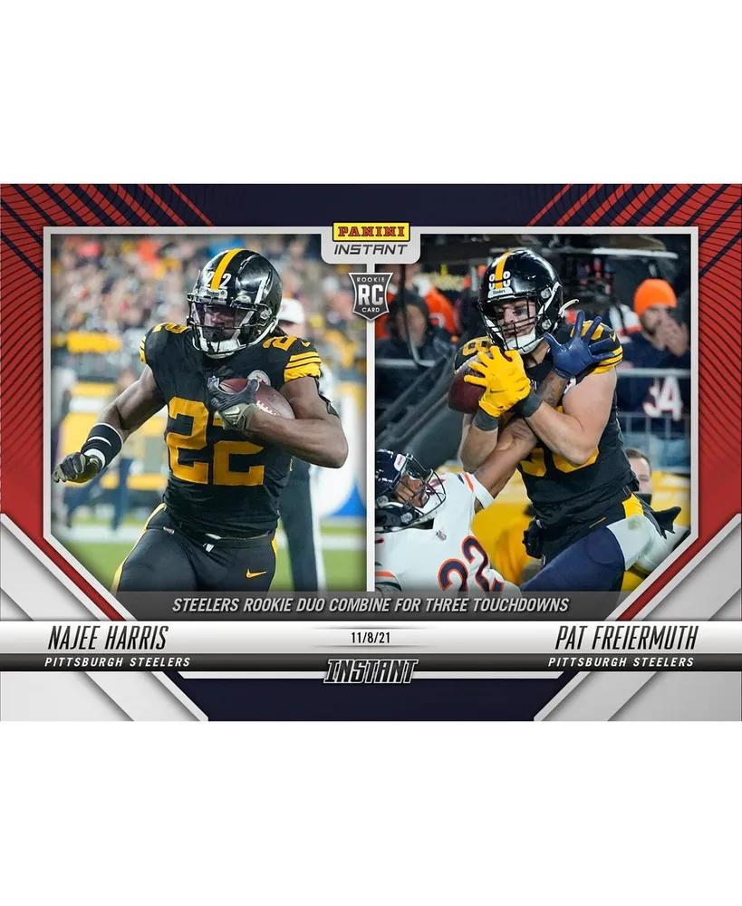 Najee Harris & Pat Freiermuth Pittsburgh Steelers Parallel Panini America Instant Nfl Week 9 Rookie Duo Combines for Three Touchdowns Single Rookie Tr