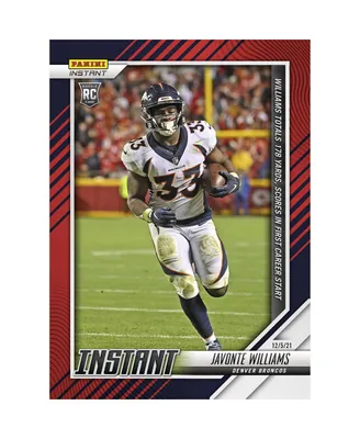 Javonte Williams Denver Broncos Parallel Panini America Instant Nfl Week 13 Williams Totals 178 Yards Scores in First Career Start Single Rookie Tradi