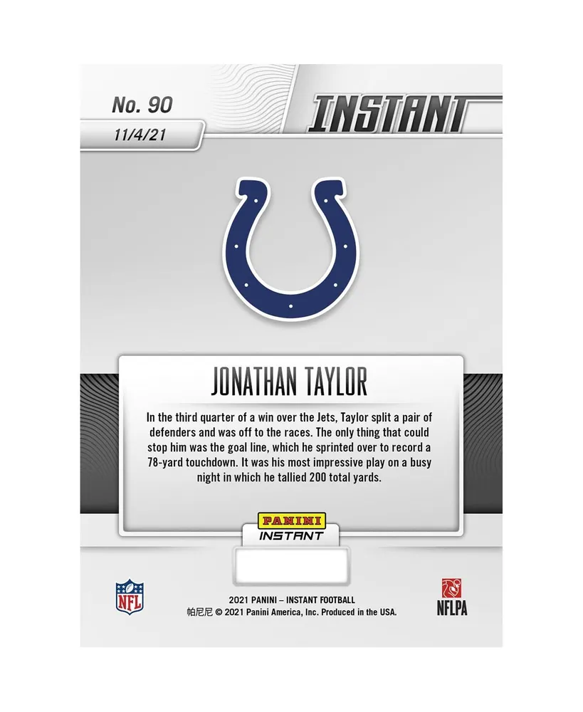 Jonathan Taylor Indianapolis Colts Fanatics Exclusive Parallel Panini America Instant Nfl Week 9 78-Yard Touchdown Single Trading Card