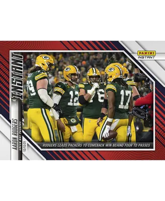Aaron Rodgers Green Bay Packers Parallel Panini America Instant Nfl Week 14 Rodgers Leads Packers to Comeback Win Behind 4 Td Passes Single Trading Ca