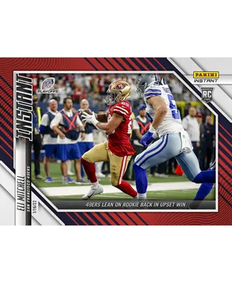 Elijah Mitchell San Francisco 49ers Parallel Panini America Instant Nfl Wild Card 49ers Lean on Rookie Back in Upset Win Single Rookie Trading Card