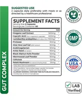 Healths Harmony Gut Complex with Caprylic Acid, Oregano Leaf, Probiotics Capsules, Health's Harmony, 120ct