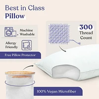 FluffCo Down Alternative Classic Hotel Pillow - King - Soft