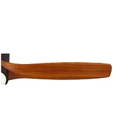 52" Windspun Modern 3 Blade Hugger Ceiling Fan with Dimmable Led Light Remote Control Matte Black Walnut Wood for Living Room Kitchen House Bedroom Fa