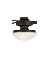 60" Turbina Dc Modern Outdoor 3 Blade Ceiling Fan with Led Light Remote Control Oil Rubbed Bronze Opal Glass Damp Rated for Patio Exterior House