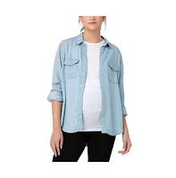 Ripe Maternity Bec Chambray Women Shirt Clean Fade