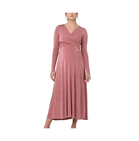 Ripe Maternity Maternity Ripe Portia V-Neck Nursing Dress Rouge