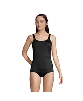 Lands' End Petite Chlorine Resistant Soft Cup Tugless Sporty One Piece Swimsuit