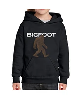 La Pop Art Girls Bigfoot -Child Word Hooded Sweatshirt