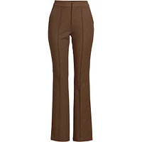 Lands' End Women's High Rise Bi Stretch Pintuck Boot Cut Pants