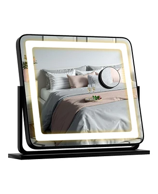 Costway Hollywood Vanity Makeup Mirror with 3-Color Led Lights & Smart Touch Control